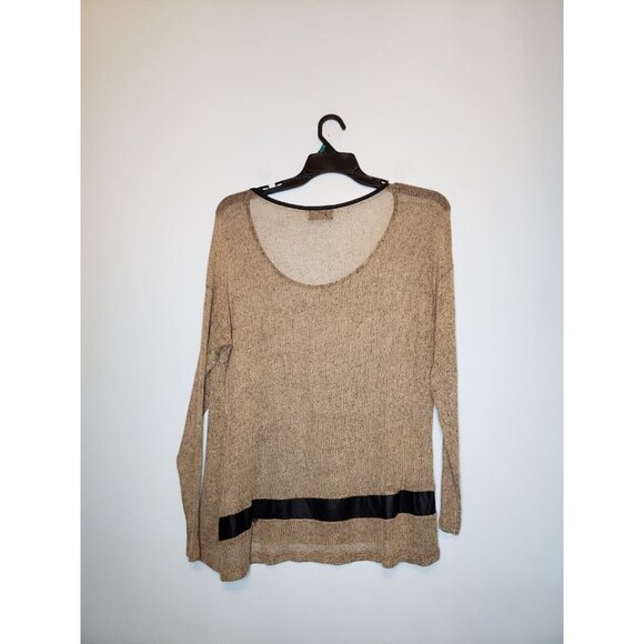 The Clas-sic Womens L Blouse Y2K Loose Knit Sheer NYC City Of Dreams Scoop Neck - Picture 2 of 6